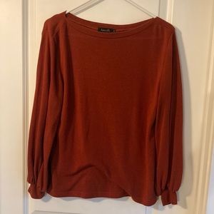 Boatneck knit top